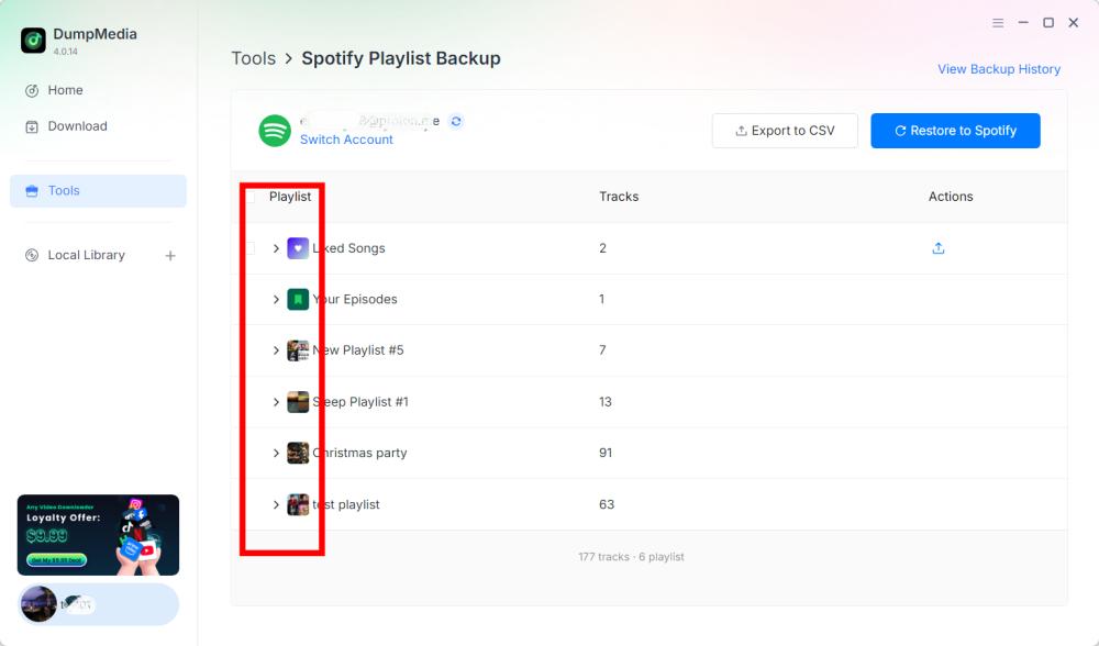 Choose Spotify Playlist