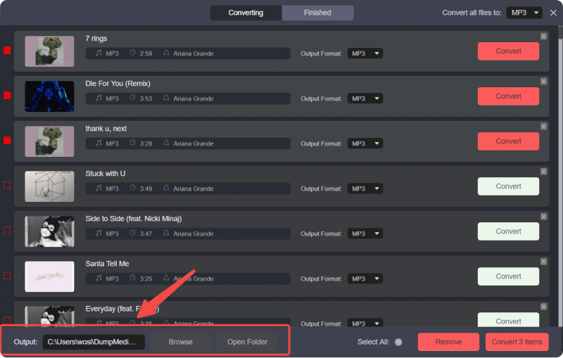 Choose Your Desired Output Destination