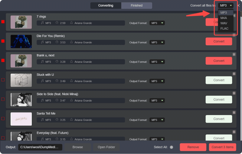 Choose Your Desired Output Format