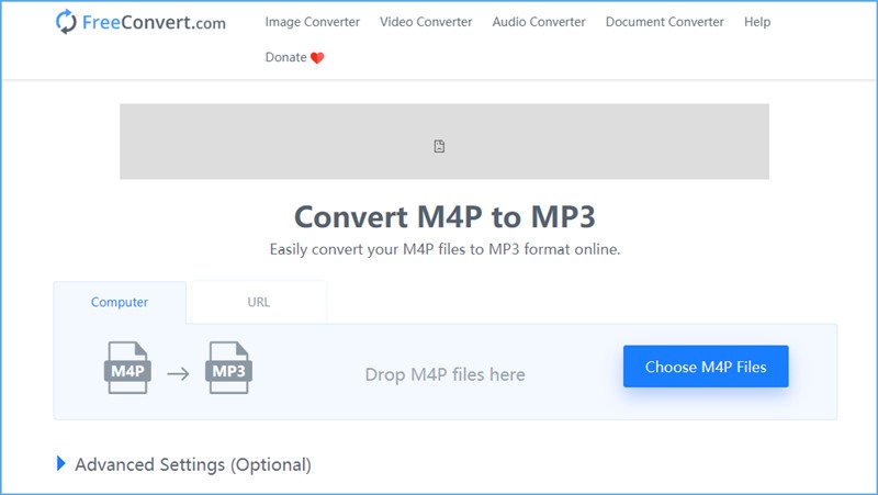 Converti M4P in MP3 in FreeConvert