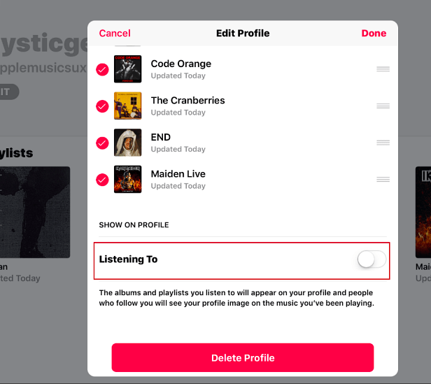 Keep Your Apple Music History Private