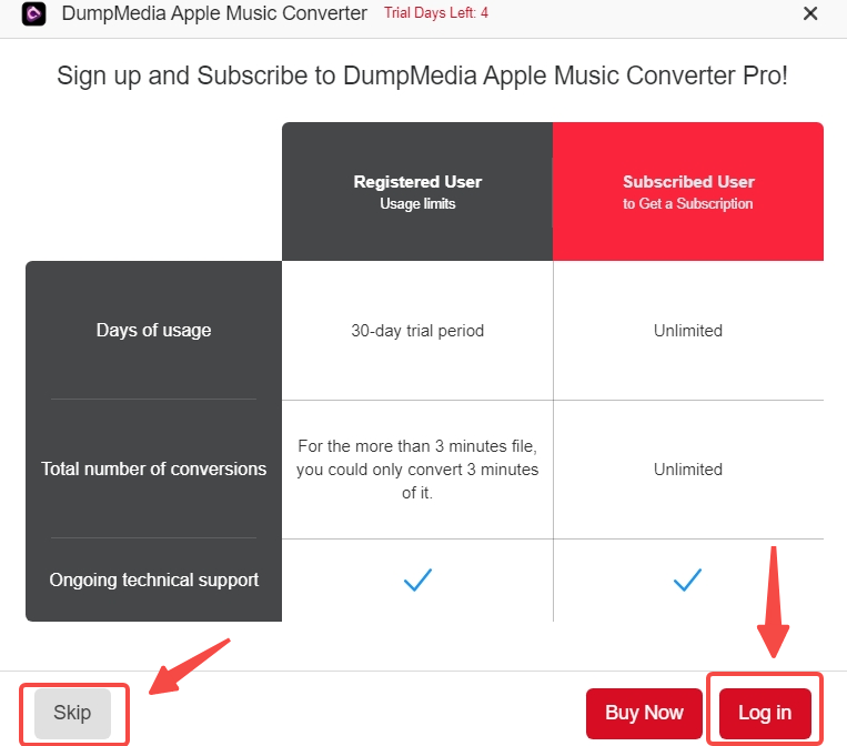 跳過或登入您的 DumpMedia 資產管理公司帳戶