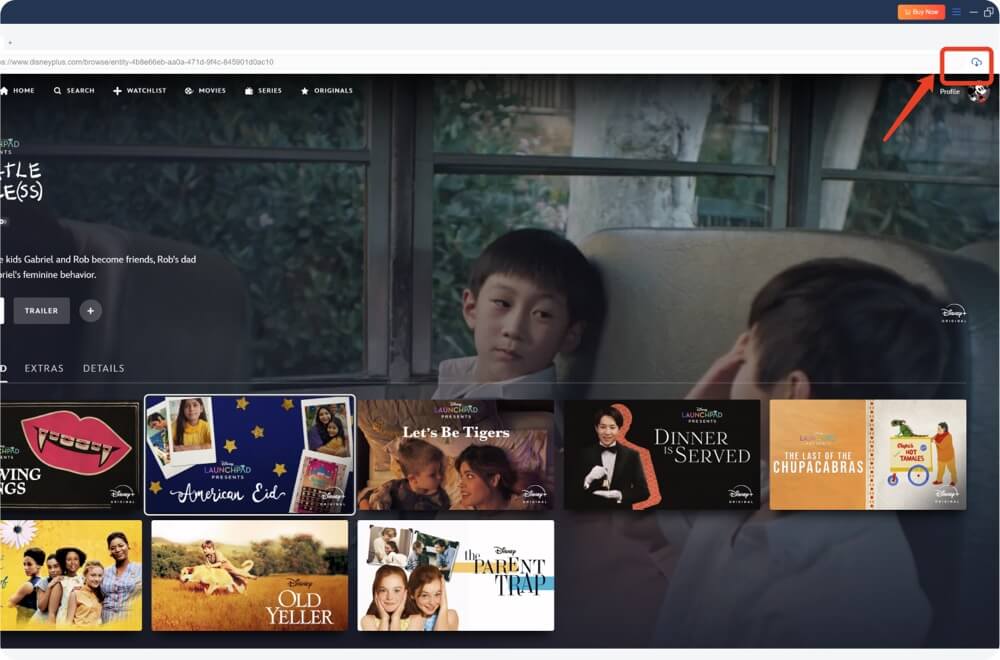 Choose Disney Plus movie to download