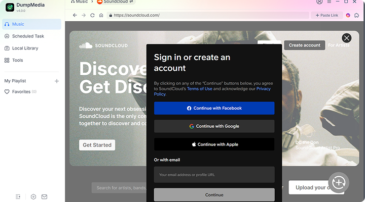 Inicie o conversor e adicione os arquivos de música.