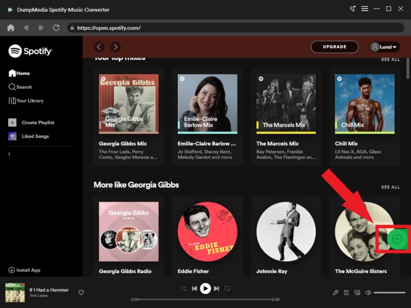 Adición Spotify Convertidor de música a terceros