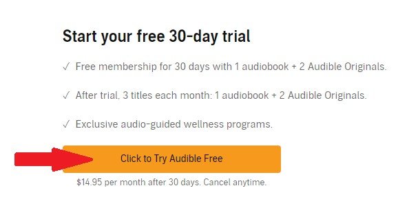 Experimente o Audible Grátis