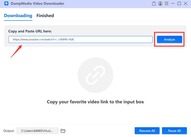 Copy the Video URL to Get Video Source