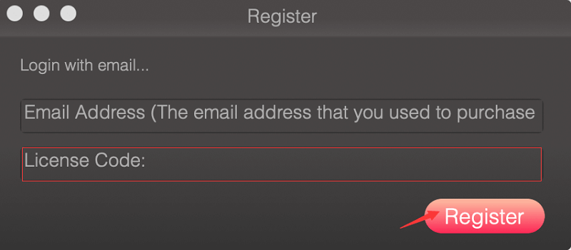  Fill up Your Email Address and License Code