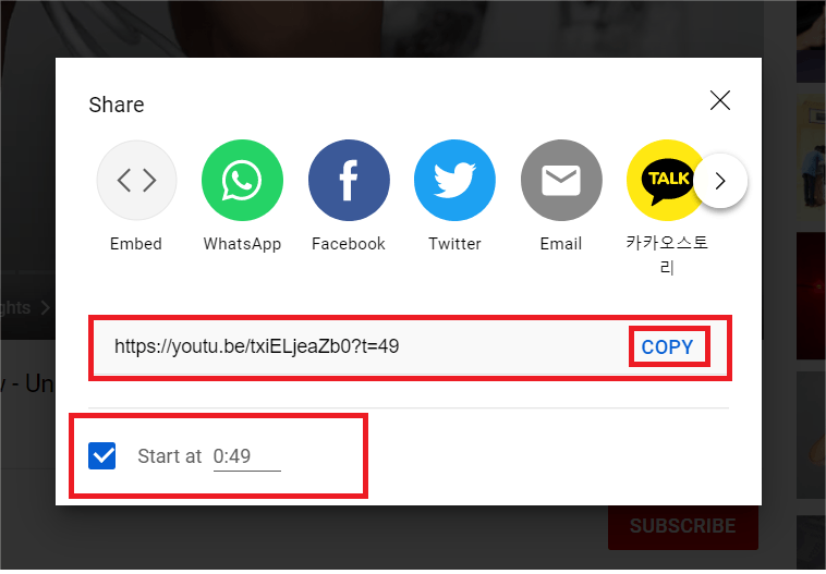 Copiando o URL dos vídeos do YouTube