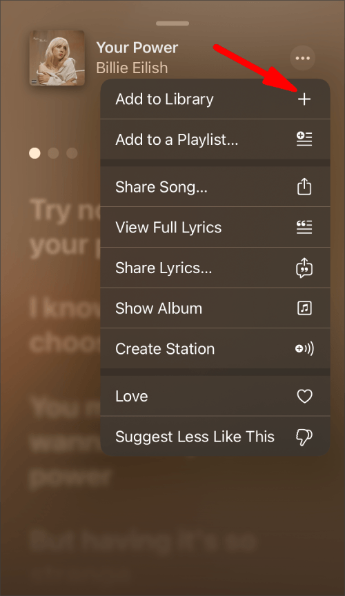 Adicionar música à biblioteca no iPhone