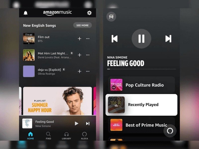 Amazon Music カーモードをオンにする