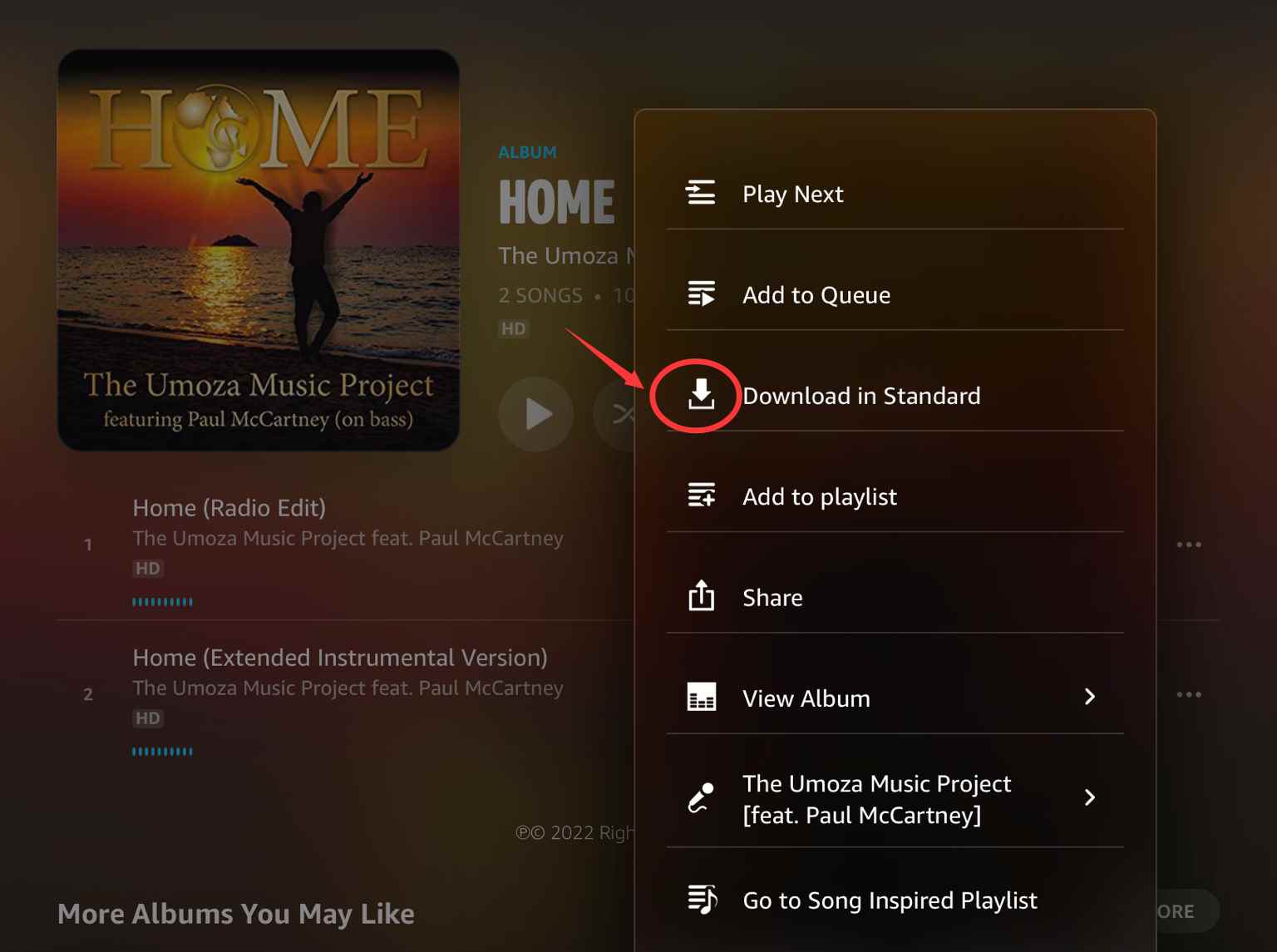 Ladda ner musik från Amazon Music App