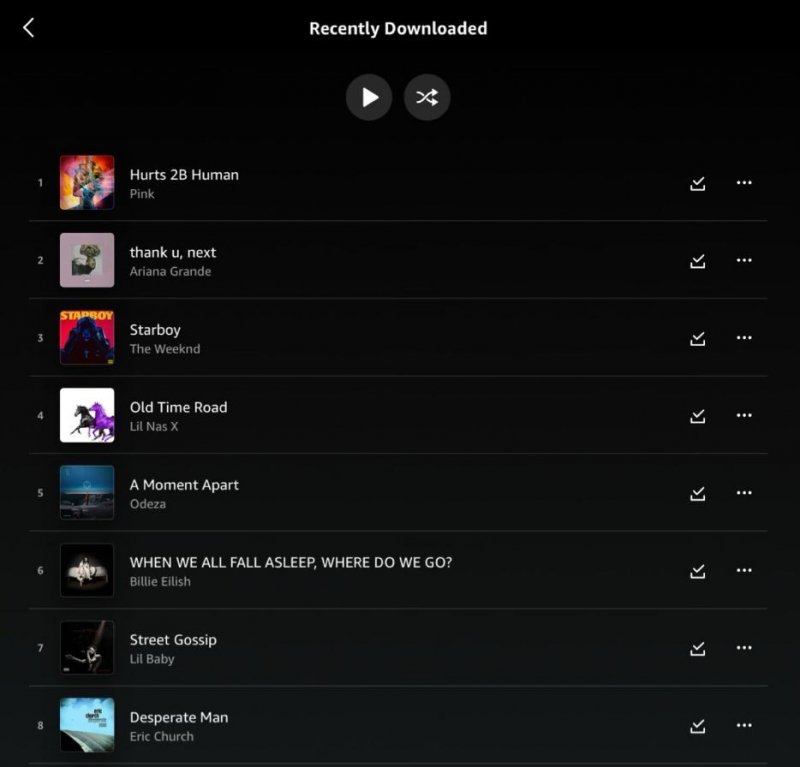 Checking Your Download on Amazon Music