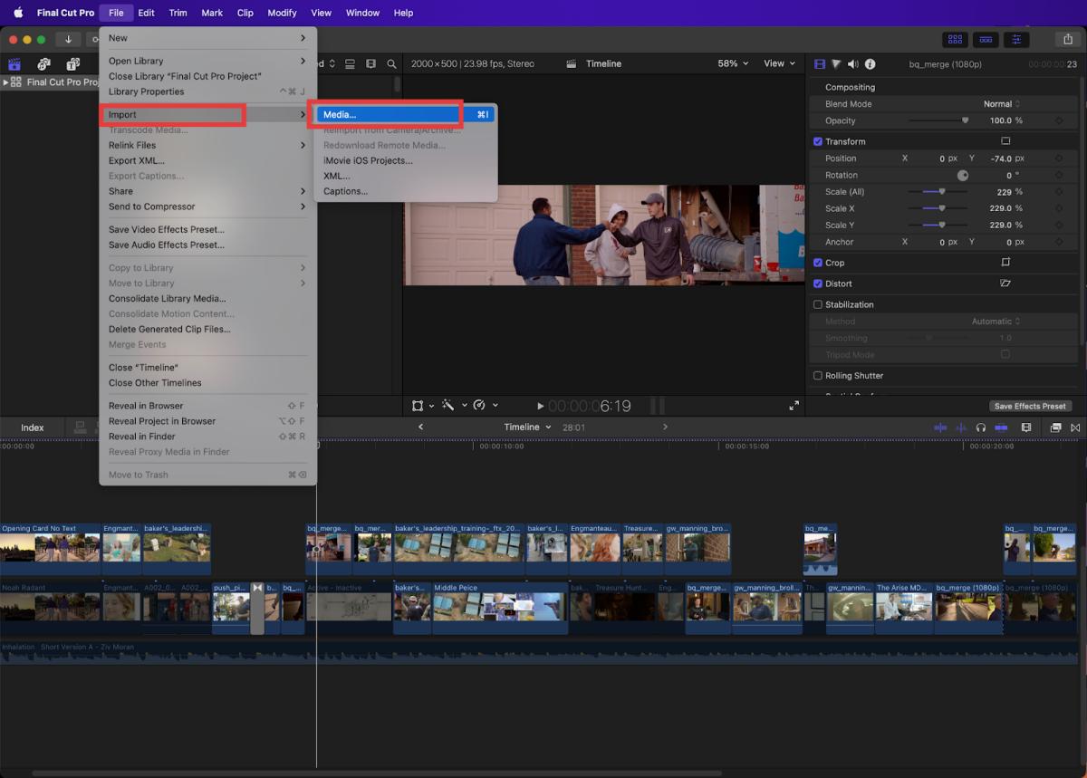 Import Media Final Cut Pro
