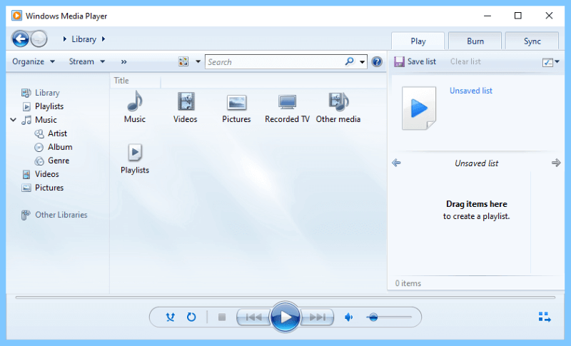 通過 Windows Media Player 從 Amazon Music Unlimited 刻錄 CD