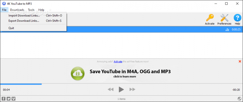 El mejor descargador de música de YouTube 4K YouTube para MP3