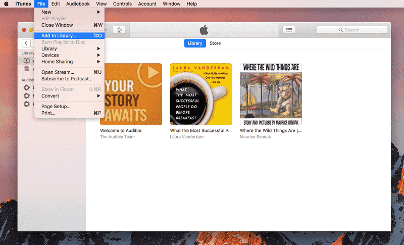 Open AAC Files on iTunes