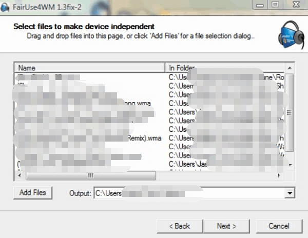 Add Files on FairUse4WM