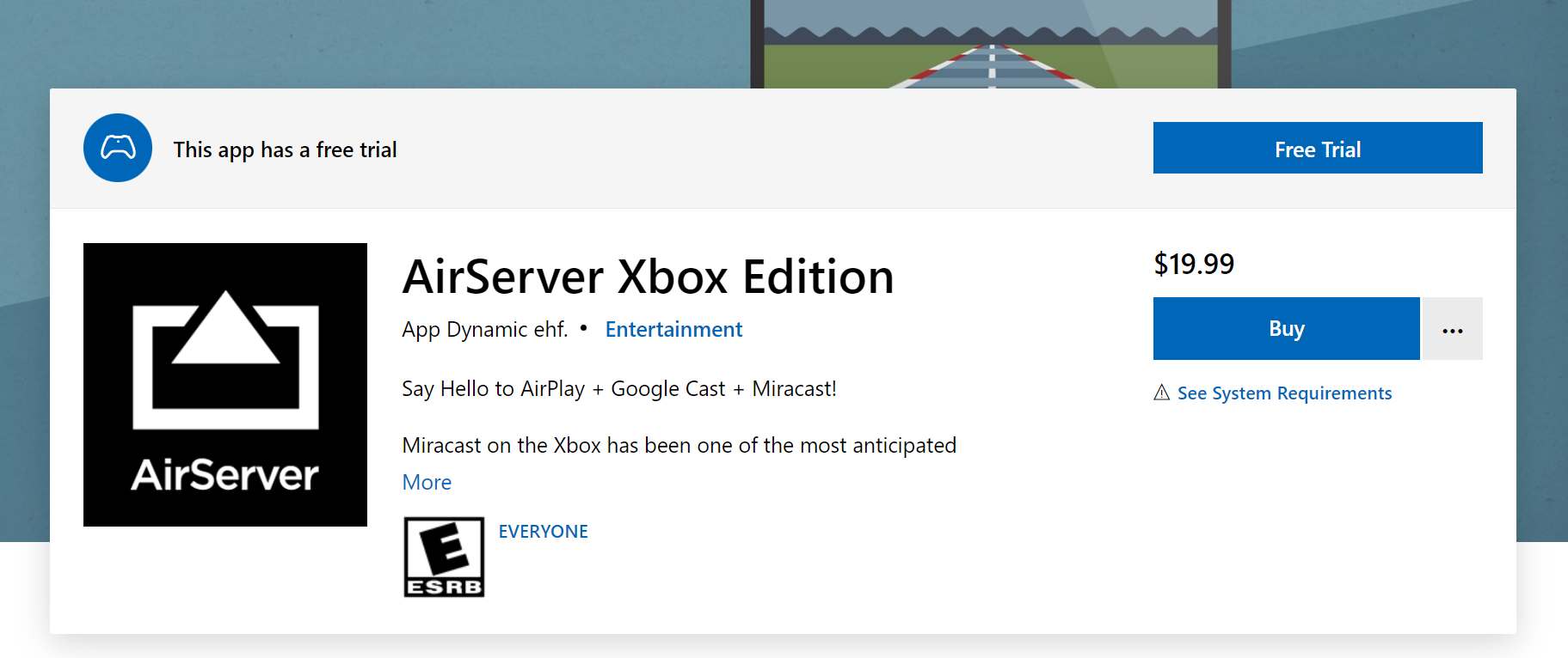 Finding AirPlay Xbox Edition on Microsoft Store