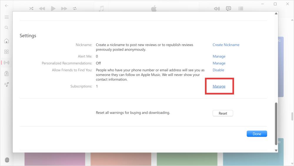 Unsubscribe Apple Music on Win陶氏