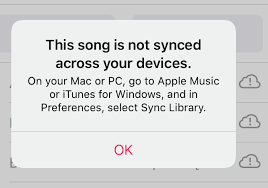 Apple Music não está sincronizando