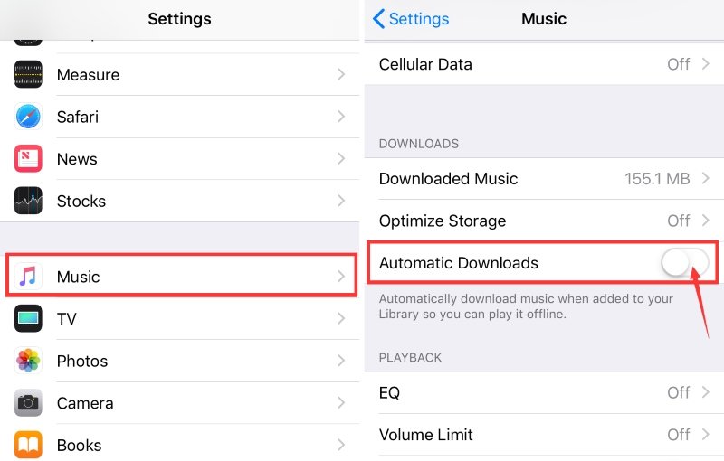 Сделайте автоматические загрузки Apple Music доступными на вашем iPhone