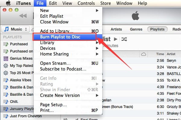Burn Apple Music Playlist to CD on iTunes
