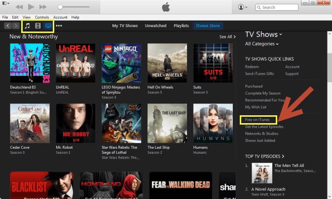 Kliknij kartę oznaczoną „Bezpłatnie w iTunes