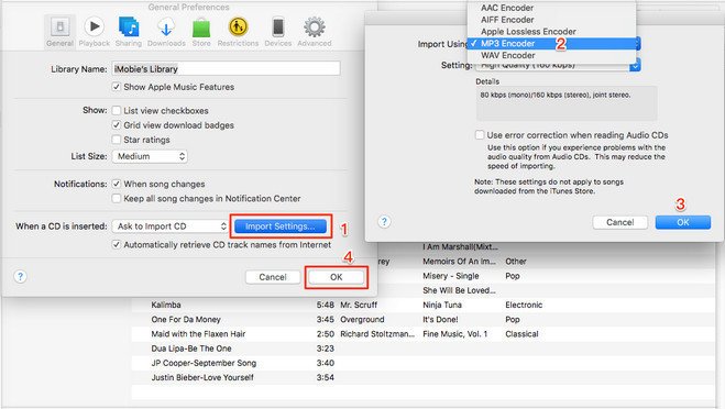 Exportar canciones de iTunes a MP3 en iTunes