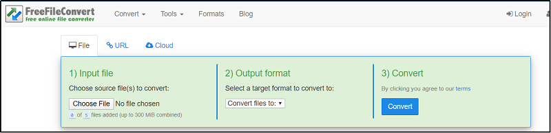 Convertir M4V a MP3 con FreeFileConvert