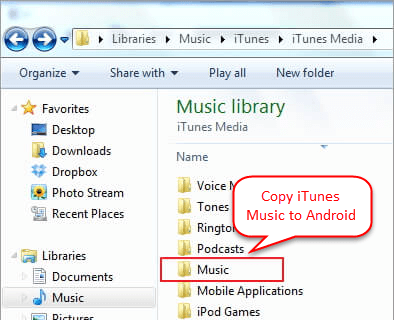 Transfer iTunes Music Manually