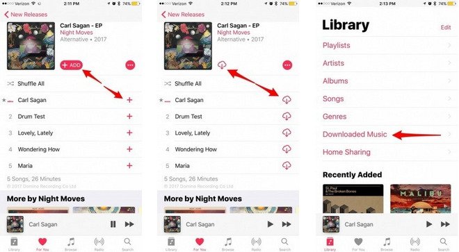 Herunterladen von Apple Music auf ein iOS- oder Android-Gerät