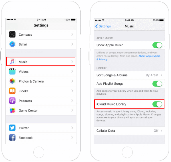 Enable Cloud Music Library Function of Apple Music on Your iOS Devices
