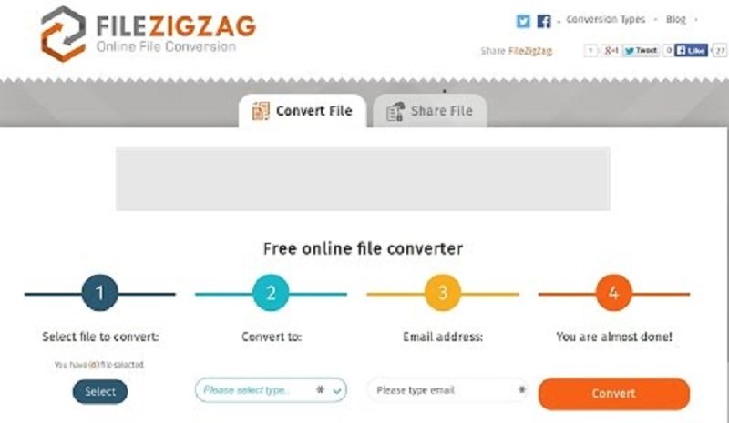 Convertidor en línea FileZigZag