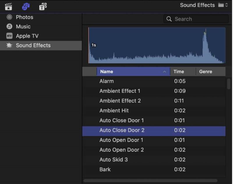 Добавление преобразованных песен Apple Music в Final Cut Pro