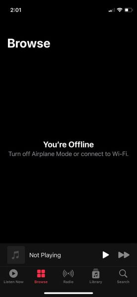 La correzione di Apple Music offline non funziona
