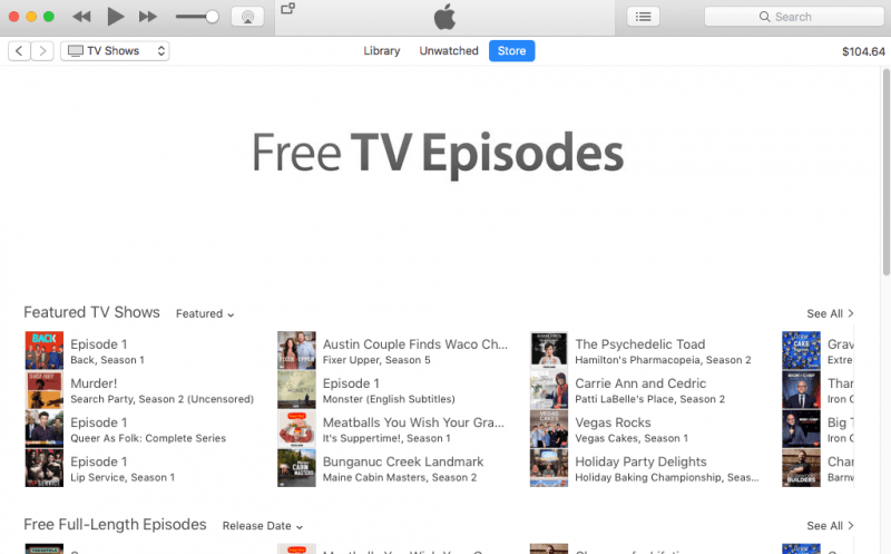 Watch Free TV Shows on iTunes on Mac and Windows