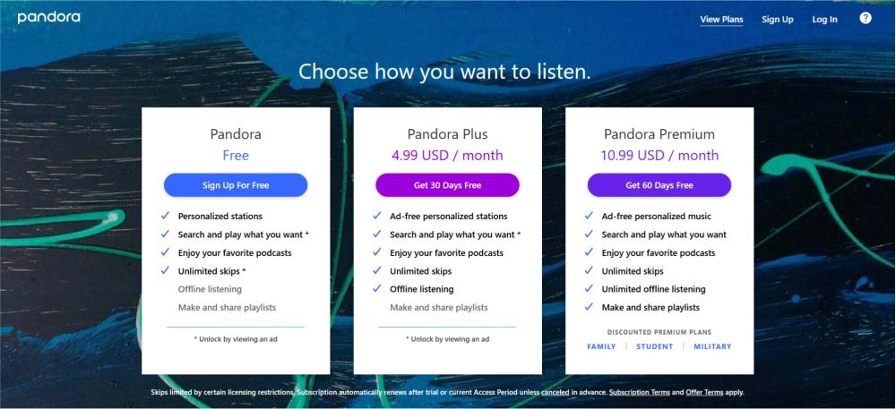 Pandora Plus Pandora Premium
