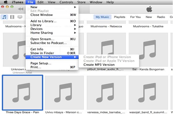 Crear una MP3 Versión