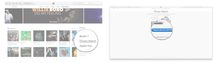 使用 Mac PC 訂閱 iTunes Match