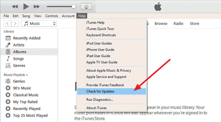 Updaten van de iTunes-applicatie