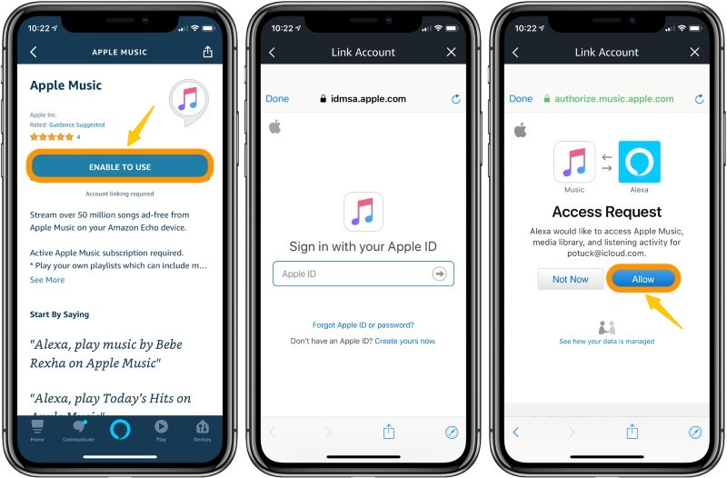 Cómo vincular una cuenta y reproducir la biblioteca de iTunes en Alexa