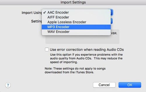 Converti Apple Lossless in MP3 con iTunes
