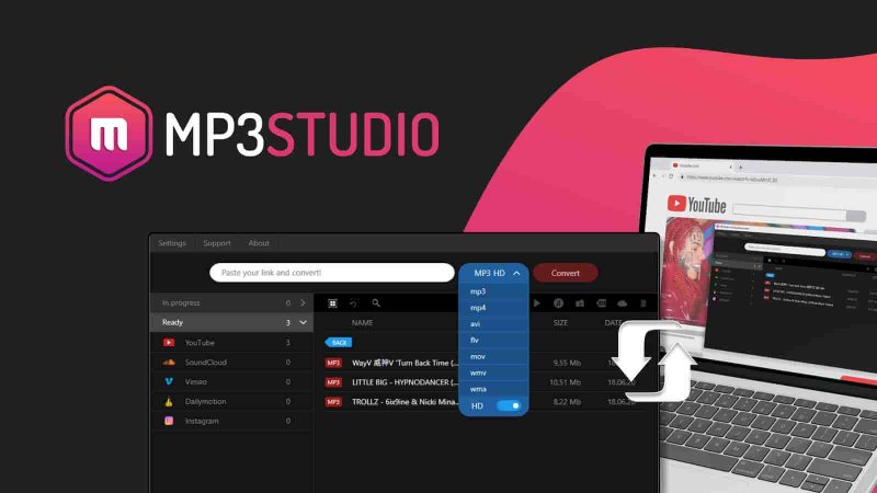 Zastosowanie MP3 Studio, aby uzyskać bezpłatną wysoką jakość MP3 Pliki do Pobrania
