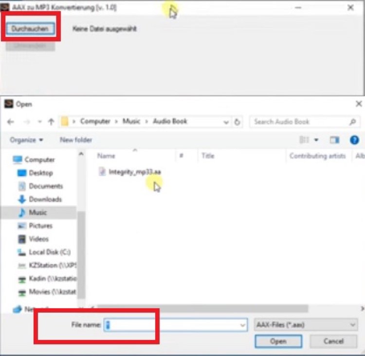 Zoek naar AAX naar MP3 en Selecteer Audioboeken