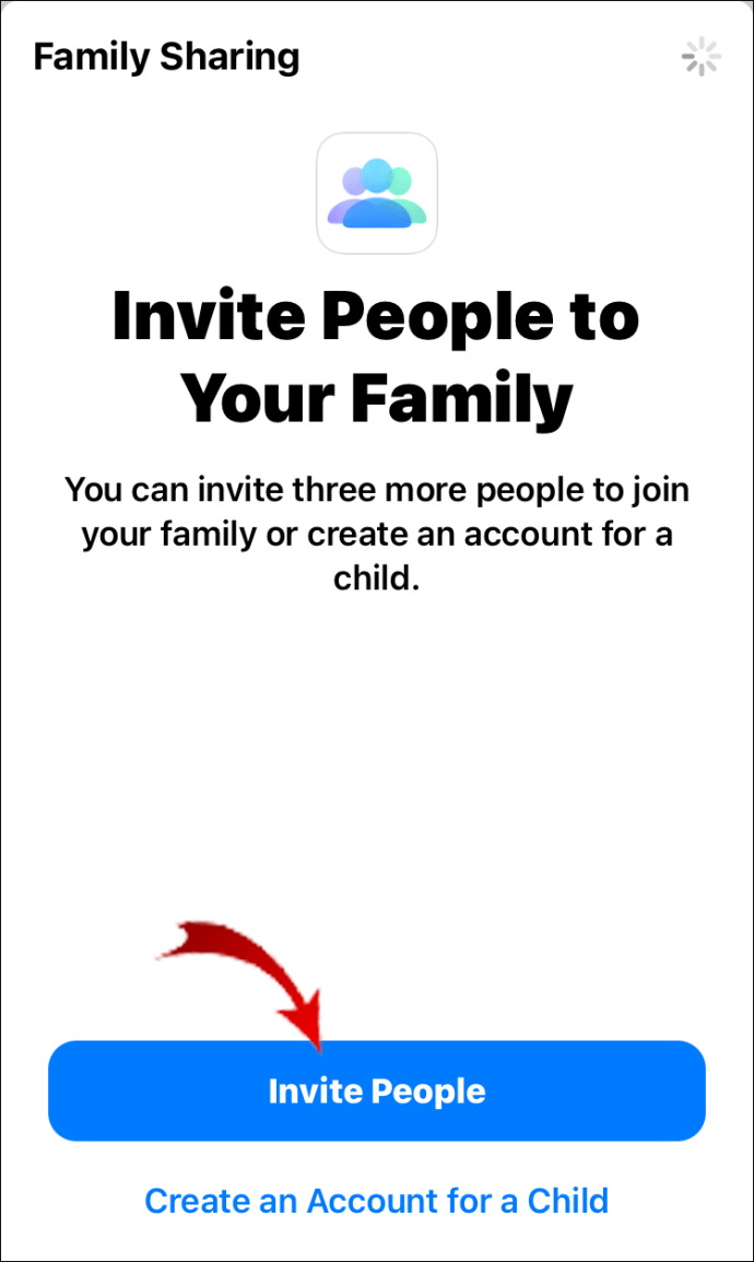 Enviando convites para seus familiares