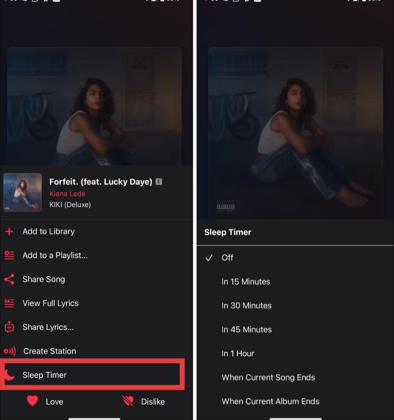 Set Sleep Timer Apple Music Android
