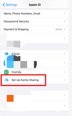 Create a Family Sharing Group
