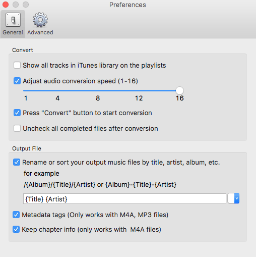  Setting up the Conversion Speed