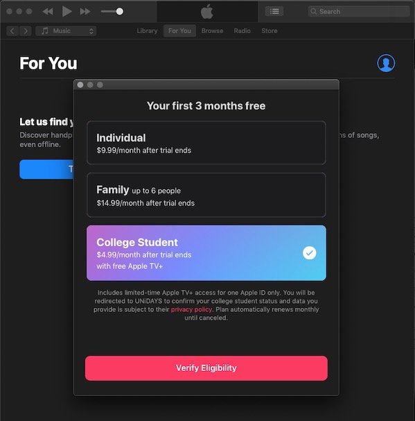 Get Unidays Apple Music Student Discount